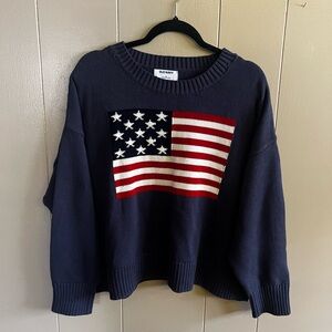 Old Navy Blue American Flag Cropped Sweater - New with tags!